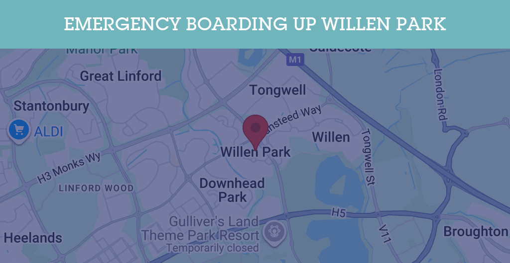 Emergency Boarding Up Services in Willen Park - MK15